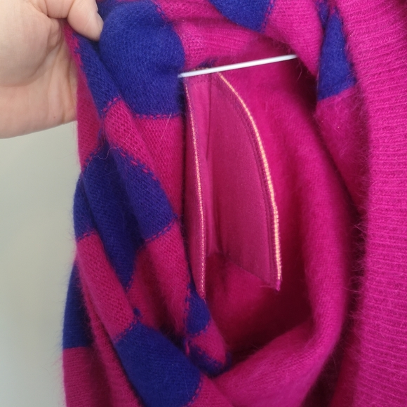 Vintage 80's 90's Angora Rabbit Hair and Lambswool Bright Geometric Swea… - Picture 10 of 16